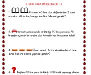 2.SINIF PARA PROBLEMLERİ 2