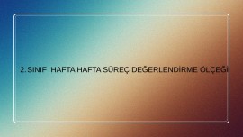 2. SINIF MATEMATİK 6. HAFTA ÖLÇEĞİ