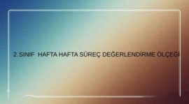 27. hafta 2. sınıf matematik bilgisi süreç değ. ölçeği