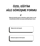 ÖZEL EĞİTİM AİLE GÖRÜŞME FORMU