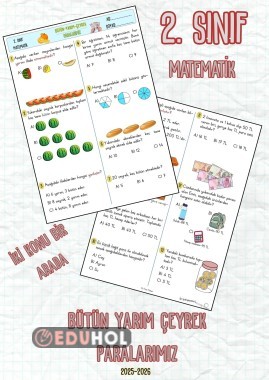 2. Sınıf 4. Tema Kesirler ve Paralarımız Ortak Test (13 soru)