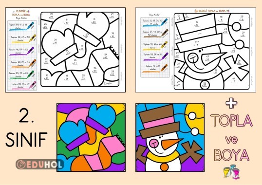 2. Sınıf Matematik “Topla ve Boya!” Numaralı Boyama Etkinliği