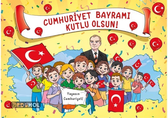 29 EKİM CUMHURİYET BAYRAMI Pano (yeni) 16 adet A4