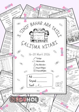 3. SINIF MART ARA TATİLİ ÇALIŞMA KİTABI (15 Sayfa)