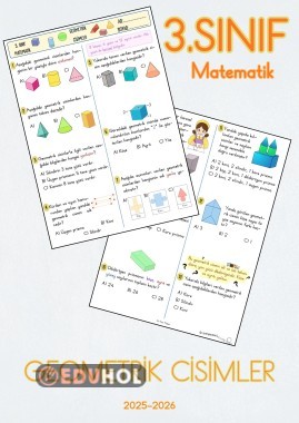3. Sınıf Matematik “Geometrik Cisimler” Testi