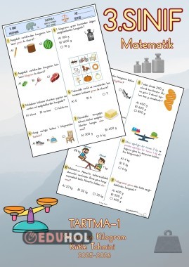 3. Sınıf Matematik “Tartma-1” Testi