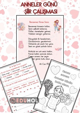 Anneler Günü Şiir Çalışması (Tüm Sınıflara Uygun)