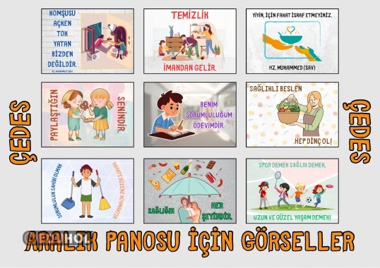 ÇEDES Projesi Aralık 2024 Panosu İçin 10 Adet Görsel