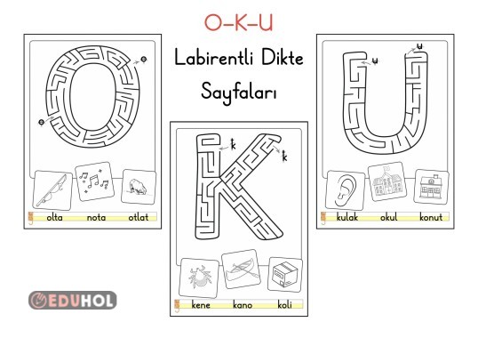 “O-K-U” Labirentli Dikte Sayfaları