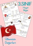 3. Sınıf Hayat Bilgisi “Ülkemizin Değerleri” Testi