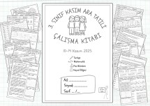 3. SINIF KASIM ARA TATİLİ ÇALIŞMA KİTABI (15 Sayfa)