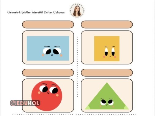 Geometrik Şekiller İnteraktif Defter Çalışması