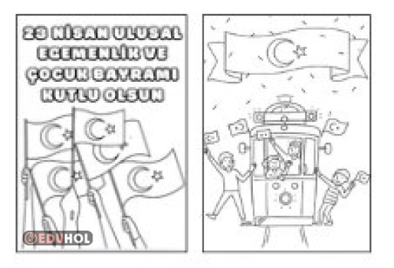 23 NİSAN BOYAMA SAYFALARI 3