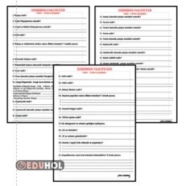 5.ÜNİTE EKONOMİK FAALİYETLER CEVAPSIZ SORULARLA KONUYU PEKİŞTİRİYORUM