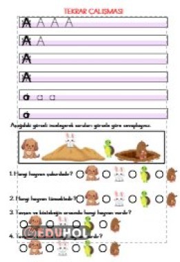 A SESİ - UZAMSAL İLİŞKİLER TEKRAR ÇALIŞMASI