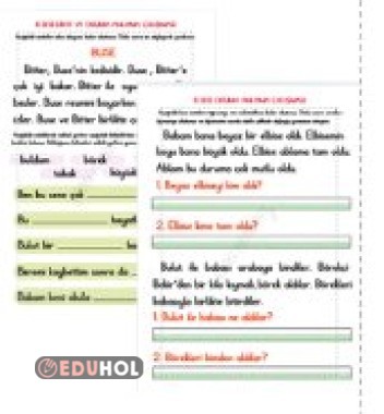 B SESİ OKUMA - ANLAMA - METİN DİKTE ÇALIŞMASI