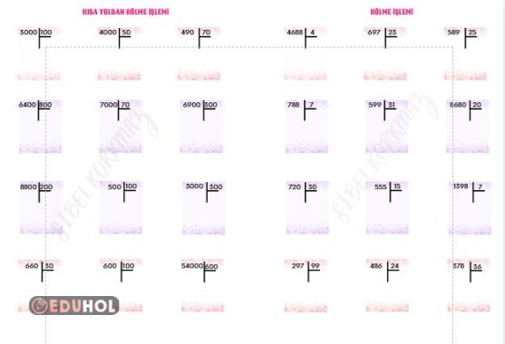 BÖLME İŞLEMİ ETKİNLİK 5
