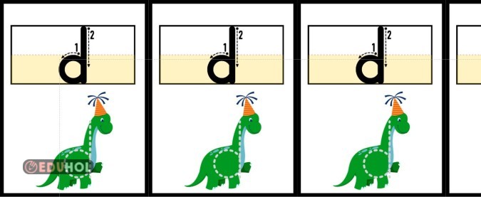 D HARFİ ETİKET DEFTERE YAPIŞTIRMA