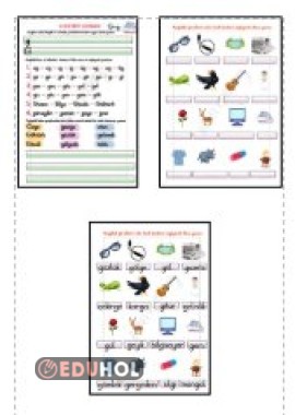 G SESİ HECE , KELİME DİKTESİ - GÖRSEL DİKTE