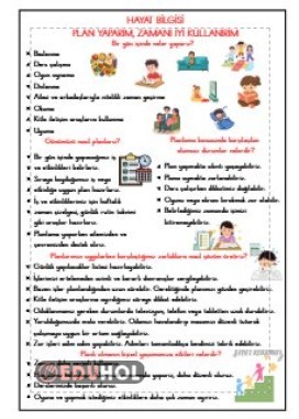 HAYAT BİLGİSİ - PLAN YAPARIM ZAMANI İYİ KULLANIRIM