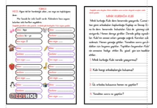 HECE BİLGİSİ 1 - OKUMA ANLAMA ETKİNLİĞİ