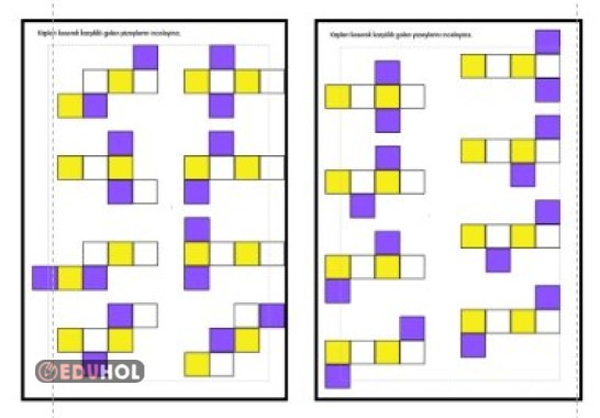 KÜP AÇINIMLARINI KESEREK KARŞILIKLI  YÜZEYLERİNİ İNCELEME ETKİNLİĞİ