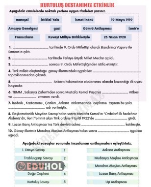 KURTULUŞ DESTANIMIZ ETKİNLİK