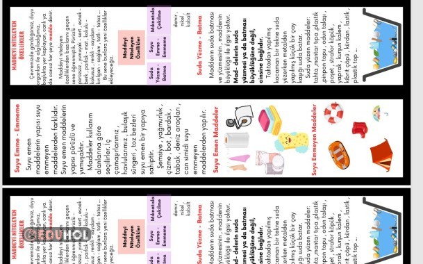 MADDEYİ NİTELEYEN ÖZELLİKLER AYRAÇ