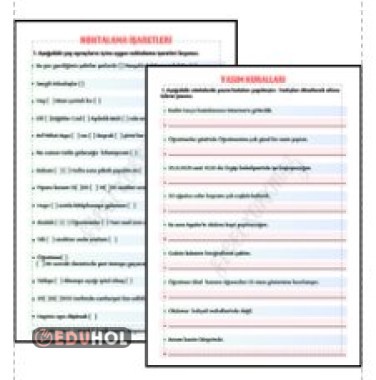 NOKTALAMA İŞARETLERİ - YAZIM KURALLARI ETKİNLİĞİ CEVAPLI