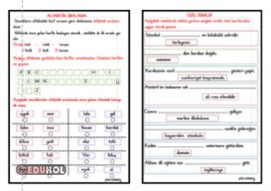 ÖZEL İSİMLER - ALFABETİK SIRALAMA ETKİNLİĞİ