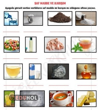 SAF MADDE VE KARIŞIM ETKİNLİK