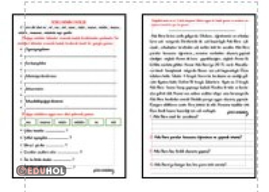 SORU EKİNİN YAZILIŞI - OKUMA ANLAMA ETKİNLİĞİ