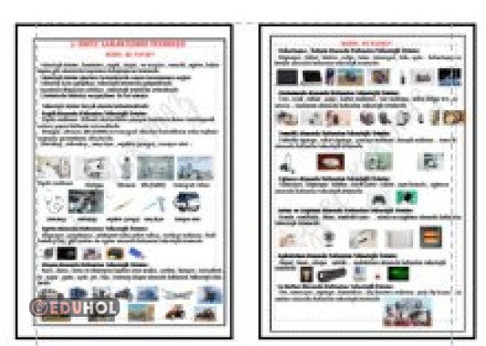 ZAMAN İÇİNDE TEKNOLOJİ TEKNOLOJİK ÜRÜNLERİN KULLANILDIĞI ALANLAR DEFTERE YAPIŞTIRMA
