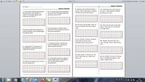 2 ve 3. Sınıf Çarpma İşlemi Problemleri