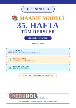 1. Sınıf 35. Hafta Tüm Dersler Etkinlik Kitapçığı Türkçe + Matematik + Hayat Bilgisi  PDF İndir