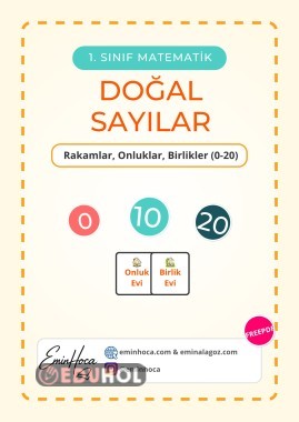 1.SINIF RAKAMLAR, ONLUK BİRLİK VE RİTMİK SAYMA KONU ANLATIMI VE ÇALIŞMA YAPRAĞI PDF İNDİR