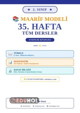 2. Sınıf 35. Hafta Tüm Dersler Etkinlik Kitapçığı PDF (Maarif Modeli) İndir