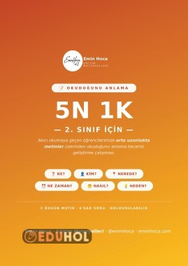 2. Sınıf 5N1K Etkinlikleri — 2 Özgün Metin + Okuduğunu Anlama Soruları
