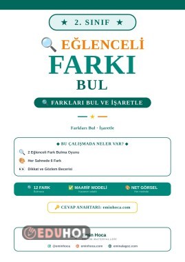 2. Sınıf Farkı Bul | İki Resim Arasındaki Farkları Bul PDF — Cevap Anahtarı eminhoca.com'da