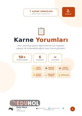 2. Sınıf Karne Görüşleri — 50+ Özgün Öğretmen Yorumu · Karne Notları