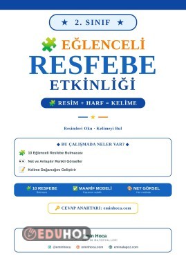 2. Sınıf Resfebe Etkinliği | Resimli Kelime Bulmacaları PDF — Cevap Anahtarı eminhoca.com'da