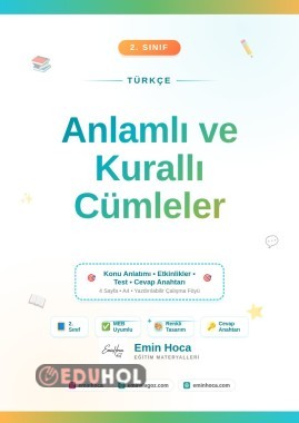 2. Sınıf Türkçe Anlamlı ve Kurallı Cümleler PDF | Test & Etkinlik