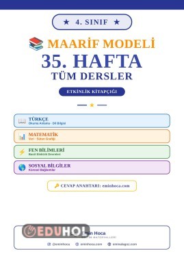 4. Sınıf 35. Hafta Tüm Dersler Etkinlik Kitapçığı PDF İndir + Cevap Anahtarı eminhoca.com'da