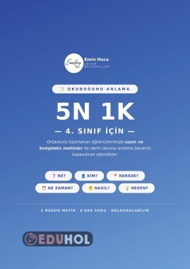 4. Sınıf 5N1K Etkinlikleri — 2 Özgün Metin + Okuduğunu Anlama Soruları