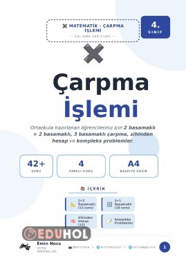 4. Sınıf Çarpma İşlemi — Çalışma Kağıtları pdf indir ✖️