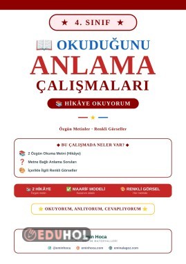 4. Sınıf Okuduğunu Anlama Çalışmaları | Öyküleyici ve Bilgilendirici Metin PDF (Maarif Modeli)