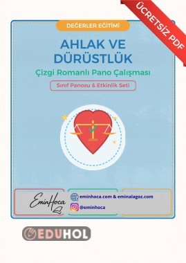 DEĞERLER EĞİTİMİ AHLAK VE DÜRÜSTLÜK PANO ÇALIŞMASI PDF İNDİR