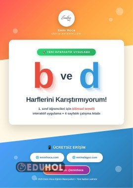 Disleksi ve 1. Sınıflar İçin b ve d Harfi Ayırt Etme PDF İndir