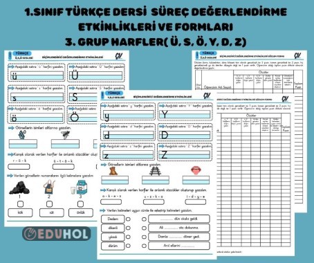 1. SINIF SÜREÇ DEĞERLENDİRME 3.  GRUP HARFLER