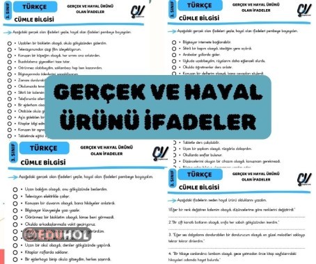 GERÇEK VE HAYAL ÜRÜNÜ İFADELER